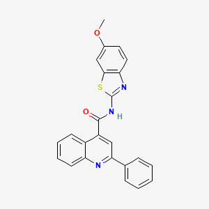 N-(6-methoxy-1,3-benzothiazol-2-yl)-2-phenylquinoline-4-carboxamide