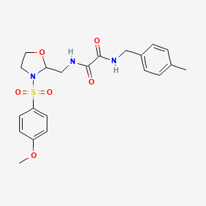 N1-((3-((4-methoxyphenyl)sulfonyl)oxazolidin-2-yl)methyl)-N2-(4-methylbenzyl)oxalamide