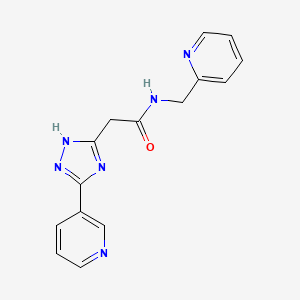 molecular formula C15H14N6O B2761465 N-(pyridin-2-ylmethyl)-2-[5-(pyridin-3-yl)-1H-1,2,4-triazol-3-yl]acetamide CAS No. 1018139-47-3