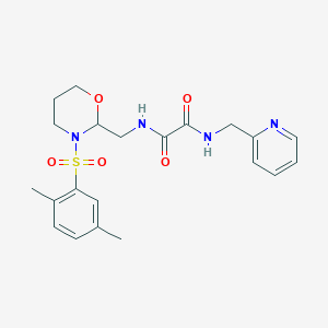 N1-((3-((2,5-dimethylphenyl)sulfonyl)-1,3-oxazinan-2-yl)methyl)-N2-(pyridin-2-ylmethyl)oxalamide