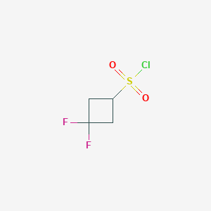 molecular formula C4H5ClF2O2S B2761468 3,3-Difluorocyclobutane-1-sulfonyl chloride CAS No. 1310729-90-8