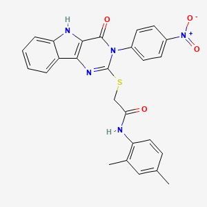 N-(2,4-dimethylphenyl)-2-((3-(4-nitrophenyl)-4-oxo-4,5-dihydro-3H-pyrimido[5,4-b]indol-2-yl)thio)acetamide