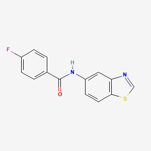 molecular formula C14H9FN2OS B2761477 N-(benzo[d]thiazol-5-yl)-4-fluorobenzamide CAS No. 922879-56-9