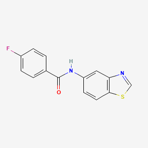 N-(1,3-benzothiazol-5-yl)-4-fluorobenzamide