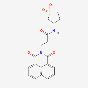 molecular formula C19H18N2O5S B2761478 N-(1,1-二氧代四氢噻吩-3-基)-3-(1,3-二氧代-1H-苯并[de]异喹啉-2(3H)-基)丙酰胺 CAS No. 496776-97-7