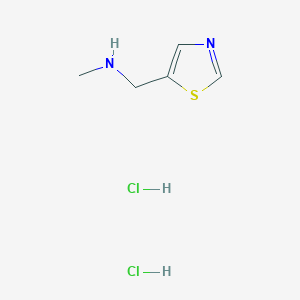 molecular formula C5H10Cl2N2S B2761480 Methyl-thiazol-5-ylmethyl-amine dihydrochloride CAS No. 1923088-56-5; 933751-05-4