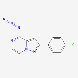 molecular formula C12H7ClN6 B2761481 4-Azido-2-(4-chlorophenyl)pyrazolo[1,5-a]pyrazine CAS No. 1982987-62-1