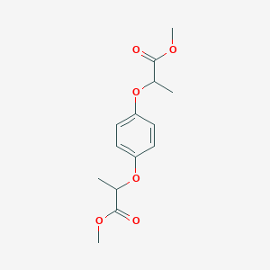 molecular formula C14H18O6 B2761482 Methyl 2-[4-(2-methoxy-1-methyl-2-oxoethoxy)phenoxy]propanoate CAS No. 85977-51-1