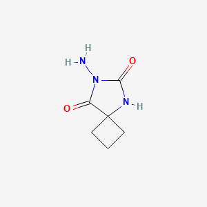 molecular formula C6H9N3O2 B2761487 7-Amino-5,7-diazaspiro[3.4]octane-6,8-dione CAS No. 2260937-17-3