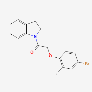 molecular formula C17H16BrNO2 B2761495 1-[(4-溴-2-甲基苯氧基)乙酰]吲哚 CAS No. 434305-83-6