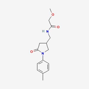 2-methoxy-N-((5-oxo-1-(p-tolyl)pyrrolidin-3-yl)methyl)acetamide