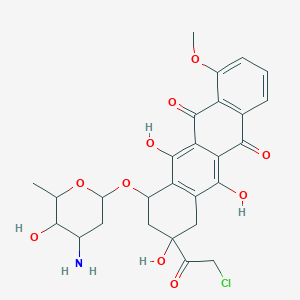 molecular formula C₂₇H₂₈ClNO₁₀ B027615 14-Chlorodaunorubicin CAS No. 121250-06-4