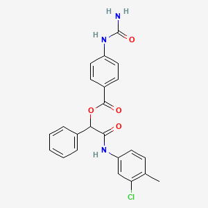 4-(Carbamoylamino)benzoic acid [2-(3-chloro-4-methylanilino)-2-oxo-1-phenylethyl] ester