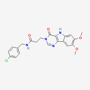 N-(4-chlorobenzyl)-3-(7,8-dimethoxy-4-oxo-4,5-dihydro-3H-pyrimido[5,4-b]indol-3-yl)propanamide