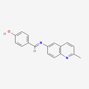 (E)-4-(((2-methylquinolin-6-yl)imino)methyl)phenol