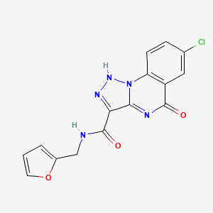 7-chloro-N-(furan-2-ylmethyl)-5-hydroxy[1,2,3]triazolo[1,5-a]quinazoline-3-carboxamide