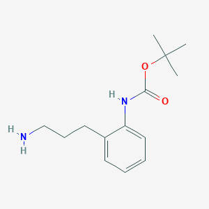 molecular formula C14H22N2O2 B2761525 Tert-butyl N-[2-(3-aminopropyl)phenyl]carbamate CAS No. 1824072-07-2