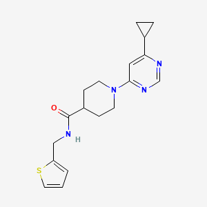 1-(6-cyclopropylpyrimidin-4-yl)-N-(thiophen-2-ylmethyl)piperidine-4-carboxamide