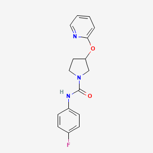 N-(4-fluorophenyl)-3-(pyridin-2-yloxy)pyrrolidine-1-carboxamide