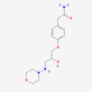 molecular formula C15H23N3O4 B2761535 2-[4-[2-Hydroxy-3-(morpholin-4-ylamino)propoxy]phenyl]acetamide CAS No. 866150-98-3