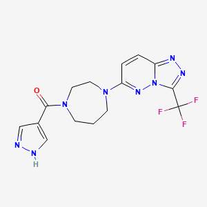 1H-Pyrazol-4-yl-[4-[3-(trifluoromethyl)-[1,2,4]triazolo[4,3-b]pyridazin-6-yl]-1,4-diazepan-1-yl]methanone