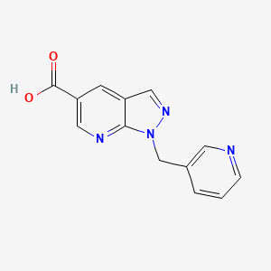 1-(pyridin-3-ylmethyl)-1H-pyrazolo[3,4-b]pyridine-5-carboxylic acid