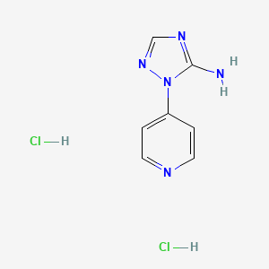molecular formula C7H9Cl2N5 B2761550 1-(pyridin-4-yl)-1H-1,2,4-triazol-5-amine dihydrochloride CAS No. 1909309-60-9