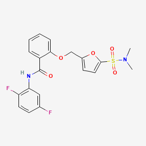 N-(2,5-difluorophenyl)-2-{[5-(dimethylsulfamoyl)furan-2-yl]methoxy}benzamide