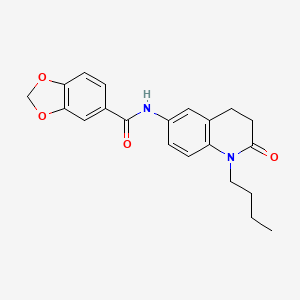 N-(1-butyl-2-oxo-1,2,3,4-tetrahydroquinolin-6-yl)benzo[d][1,3]dioxole-5-carboxamide