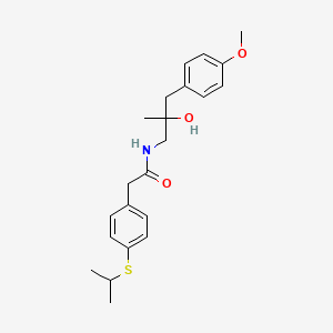 N-(2-hydroxy-3-(4-methoxyphenyl)-2-methylpropyl)-2-(4-(isopropylthio)phenyl)acetamide