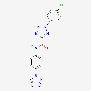 molecular formula C15H10ClN9O B2761581 N-(4-(1H-tetrazol-1-yl)phenyl)-2-(4-chlorophenyl)-2H-tetrazole-5-carboxamide CAS No. 1396792-00-9