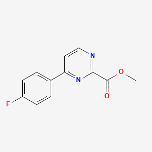 molecular formula C12H9FN2O2 B2761587 Methyl 4-(4-fluorophenyl)pyrimidine-2-carboxylate CAS No. 1401162-80-8