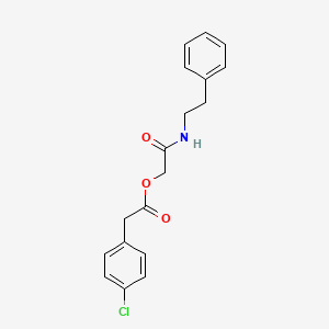 molecular formula C18H18ClNO3 B2761592 [(2-Phenylethyl)carbamoyl]methyl 2-(4-chlorophenyl)acetate CAS No. 380179-48-6