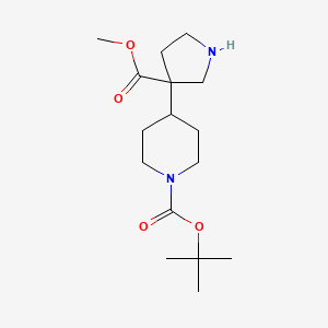 Tert-butyl 4-(3-methoxycarbonylpyrrolidin-3-yl)piperidine-1-carboxylate