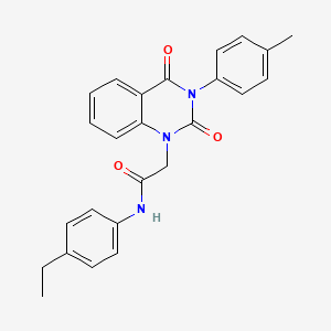 molecular formula C25H23N3O3 B2761604 2-(2,4-dioxo-3-(p-tolyl)-3,4-dihydroquinazolin-1(2H)-yl)-N-(4-ethylphenyl)acetamide CAS No. 899782-32-2