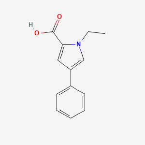 molecular formula C13H13NO2 B2761610 1-ethyl-4-phenyl-1H-pyrrole-2-carboxylic acid CAS No. 1706456-05-4