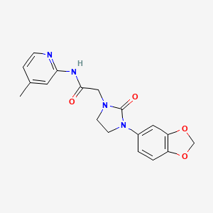 2-(3-(benzo[d][1,3]dioxol-5-yl)-2-oxoimidazolidin-1-yl)-N-(4-methylpyridin-2-yl)acetamide