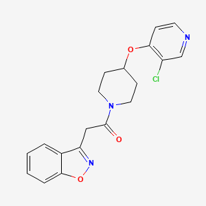 molecular formula C19H18ClN3O3 B2761621 2-(苯并[d]异噁唑-3-基)-1-(4-((3-氯吡啶-4-基)氧基)哌啶-1-基)乙酮 CAS No. 2034430-49-2