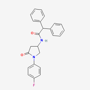 N-[1-(4-fluorophenyl)-5-oxopyrrolidin-3-yl]-2,2-diphenylacetamide