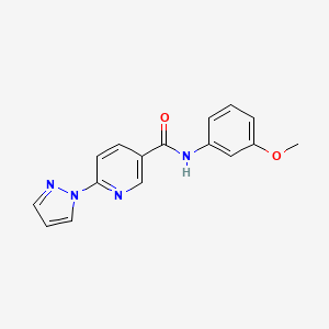N-(3-methoxyphenyl)-6-(1H-pyrazol-1-yl)nicotinamide