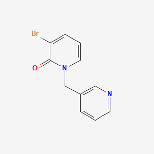 molecular formula C11H9BrN2O B2761627 3-Bromo-1-(pyridin-3-ylmethyl)pyridin-2(1H)-one CAS No. 1777600-10-8