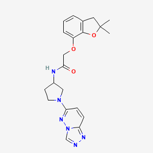 N-(1-([1,2,4]triazolo[4,3-b]pyridazin-6-yl)pyrrolidin-3-yl)-2-((2,2-dimethyl-2,3-dihydrobenzofuran-7-yl)oxy)acetamide