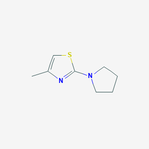 molecular formula C8H12N2S B2761638 4-Methyl-2-pyrrolidin-1-yl-1,3-thiazole CAS No. 164397-14-2