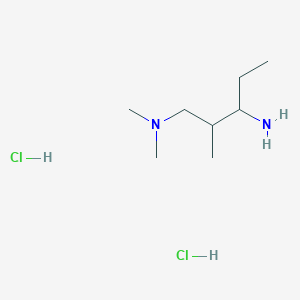 molecular formula C8H22Cl2N2 B2761645 1-N,1-N,2-Trimethylpentane-1,3-diamine;dihydrochloride CAS No. 2580249-47-2