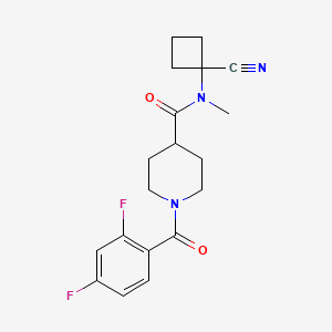 molecular formula C19H21F2N3O2 B2761657 N-(1-cyanocyclobutyl)-1-(2,4-difluorobenzoyl)-N-methylpiperidine-4-carboxamide CAS No. 1259104-02-3