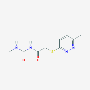 molecular formula C9H12N4O2S B276167 N-methyl-N'-{[(6-methyl-3-pyridazinyl)sulfanyl]acetyl}urea 