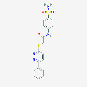 N-[4-(aminosulfonyl)phenyl]-2-[(6-phenyl-3-pyridazinyl)sulfanyl]acetamide