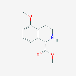 molecular formula C12H15NO3 B2761681 Methyl (1S)-5-methoxy-1,2,3,4-tetrahydroisoquinoline-1-carboxylate CAS No. 2165434-84-2