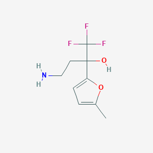 molecular formula C9H12F3NO2 B2761685 4-氨基-1,1,1-三氟-2-(5-甲基呋喃-2-基)丁烷-2-醇 CAS No. 929975-36-0