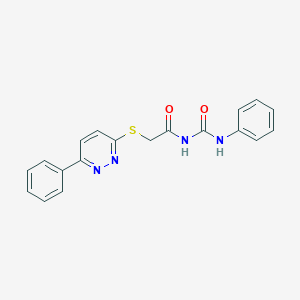 molecular formula C19H16N4O2S B276169 N-phenyl-N'-{[(6-phenyl-3-pyridazinyl)sulfanyl]acetyl}urea 